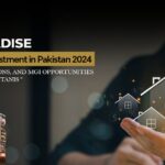 A promotional banner for MGi Paradise, highlighting real estate investment opportunities in Pakistan for 2024, featuring trends, projections, and opportunities for overseas Pakistanis.