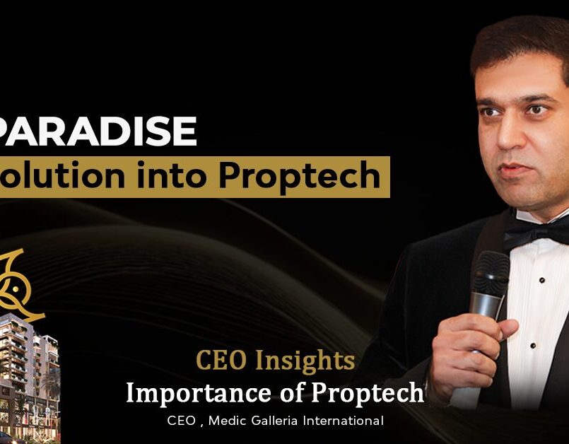 "Exploring how PropTech is transforming the real estate industry in Pakistan. The Proptech in real estate with medic galleria international